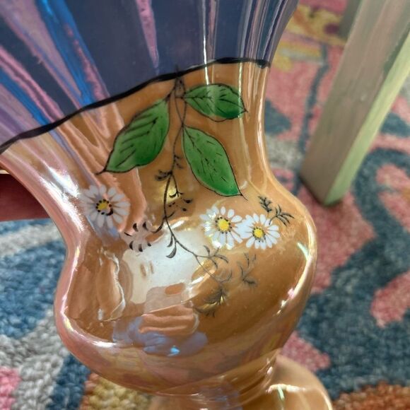 Vintage Lusterware Vase Made in Japan 7" - Picture 3 of 16